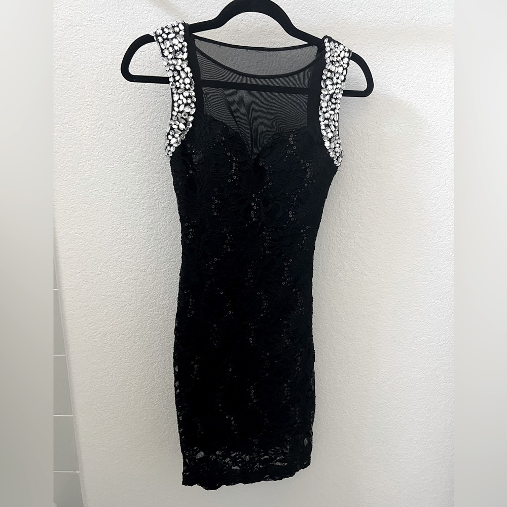 Black Cocktail Dress / Homecoming Dress